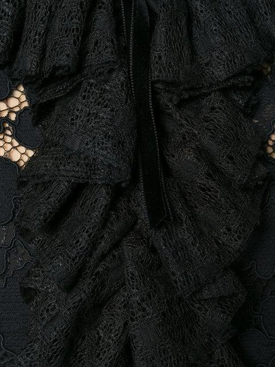 Shop Philosophy Di Lorenzo Serafini Ruffled Lace Dress In Black