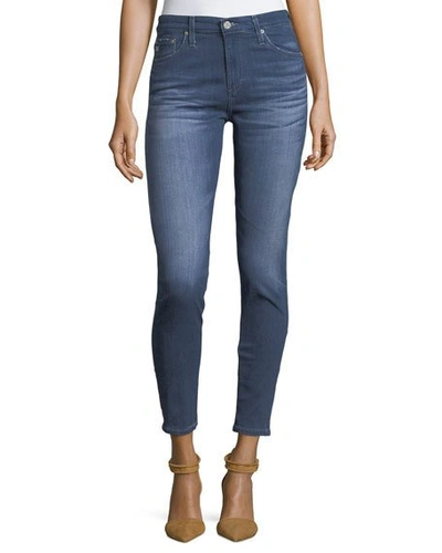 Ag Farrah Skinny Crop Jeans In Blue