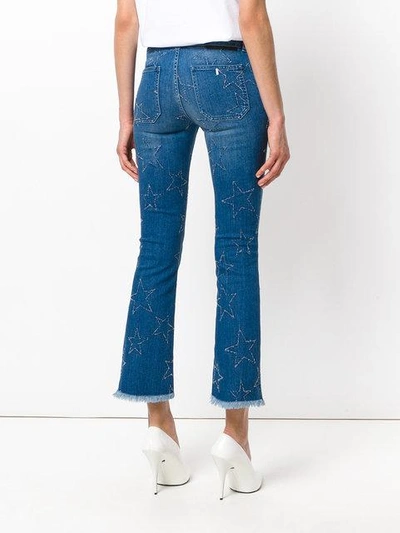 Shop Stella Mccartney Star Patch Flare Jeans In Blue