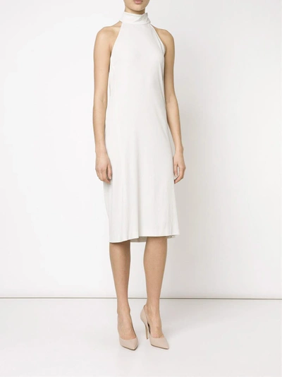 Shop Maison Margiela Draped Halter Neck Dress