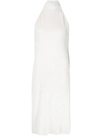 Shop Maison Margiela Draped Halter Neck Dress