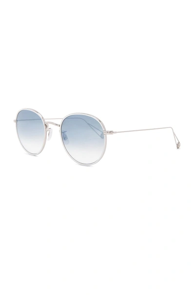 Shop Garrett Leight Paloma 50 In Metallic Silver