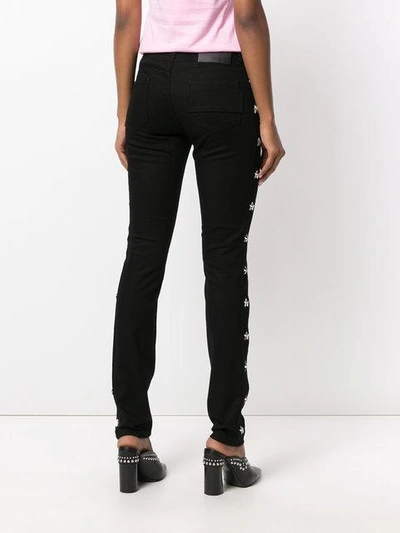 Shop Givenchy Star Studded Skinny Jeans In Black