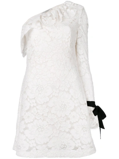 Philosophy Di Lorenzo Serafini One Shoulder Lace Mini Dress In White