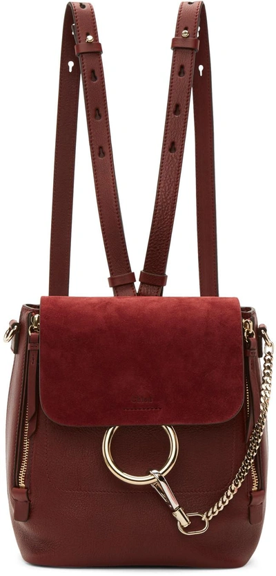 Shop Chloé Red Small Faye Backpack