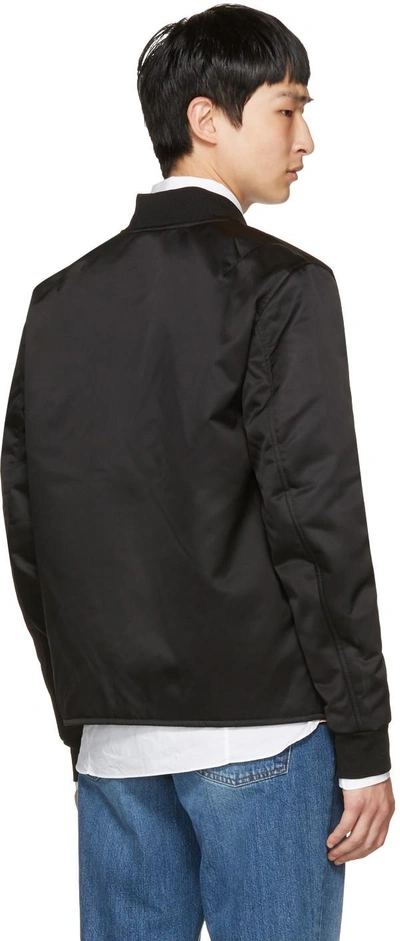 Acne Studios 'mylon Matt' Padded Ma-1 Bomber Jacket In Black