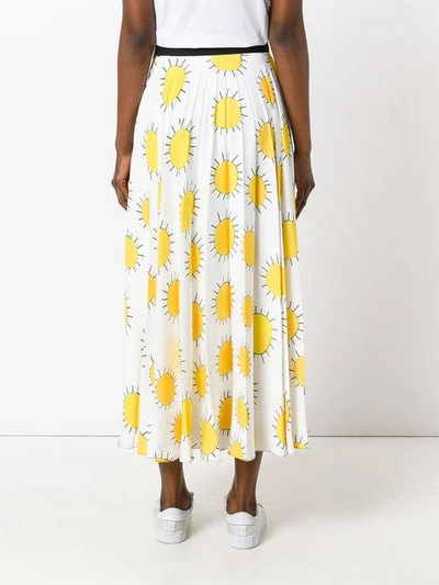 Shop Christopher Kane Printed Sun Pleated Skirt