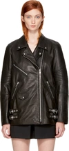 ALEXANDER WANG ALEXANDER WANG BLACK LEATHER CLASSIC BIKER JACKET