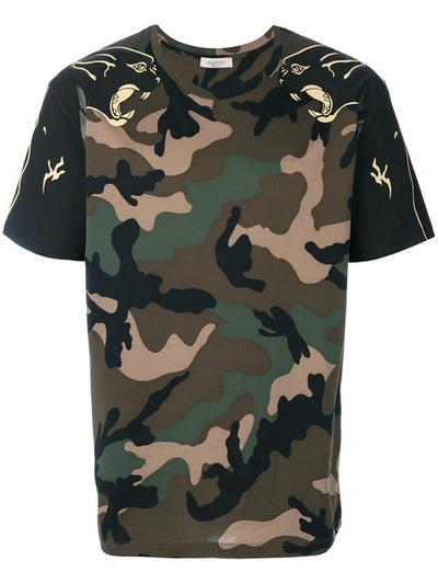 Gucci Camupanther T-shirt In Green