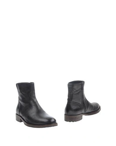 Belstaff Attwell Leather Ankle Boots In Dark Brown