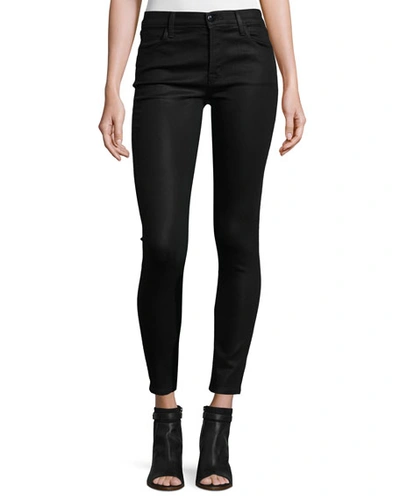 J Brand Mid-rise Coated Skinny Ankle Jeans, Fearless