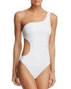MILLY Guana One Piece Swimsuit,2515138WHITE