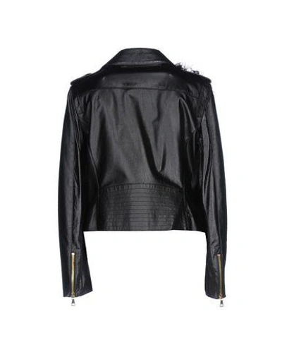 Shop Boutique Moschino Biker Jacket In Black