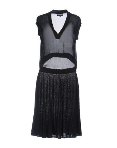 Shop Emporio Armani Knee-length Dress In Black