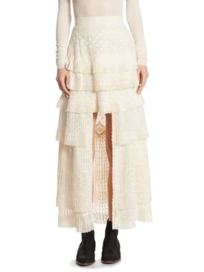 Shop Zimmermann Freedom Hi-lo Skirt In Pearl