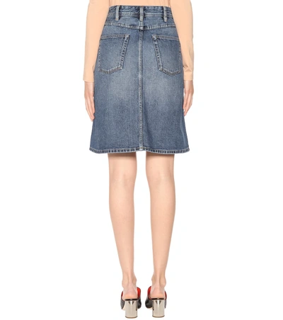 Shop Acne Studios Shadow Denim Skirt In Blue