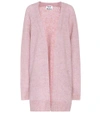 Acne Studios Raya Wool And Mohair-blend Cardigan In Dusty Pink