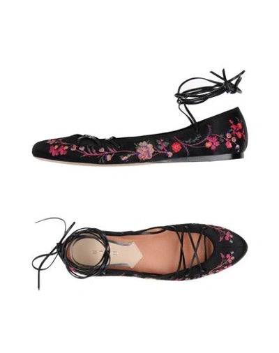 Shop Etro Ballet Flats In Black