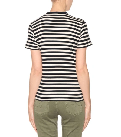 Shop Re/done Striped Ringer Cotton T-shirt In Multicoloured