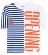 OPENING CEREMONY STRIPED STRETCH LOGO TOP