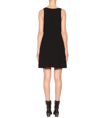 Shop Chloé Wool Crêpe Jumper Dress In Black