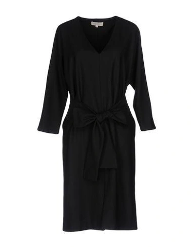 Paul & Joe Woman Midi Dress Black Size 8 Polyester, Wool, Elastane