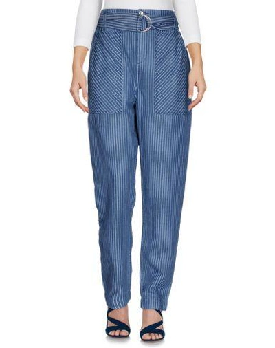 Shop Marc By Marc Jacobs Woman Denim Pants Blue Size M Cotton, Linen