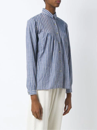 Shop À La Garçonne Pleated Shirt - Blue