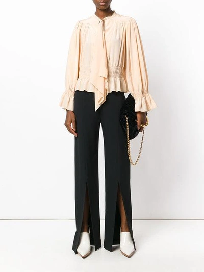 Shop Chloé Draped Blouse In Pink