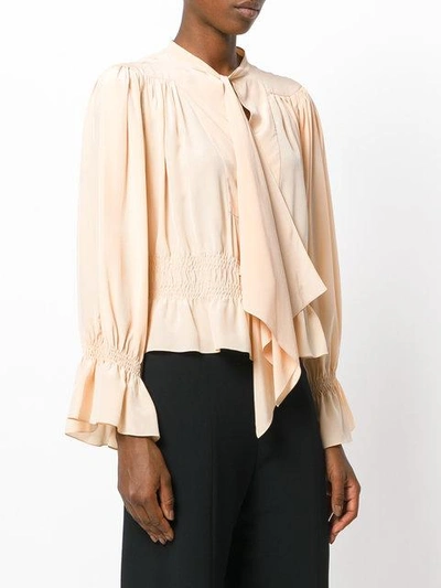 Shop Chloé Draped Blouse In Pink