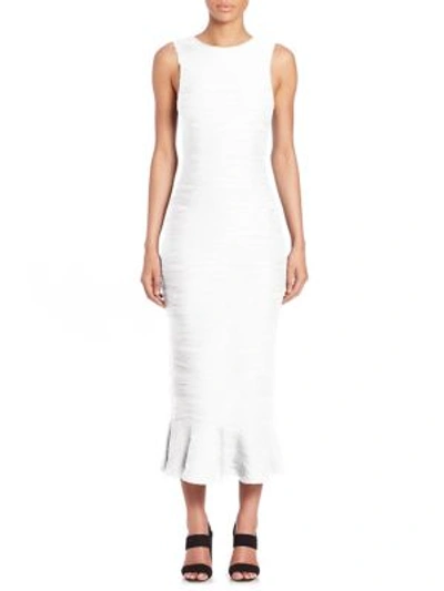 Shop Opening Ceremony Wavy Lotus Striped Maxi Dress In White