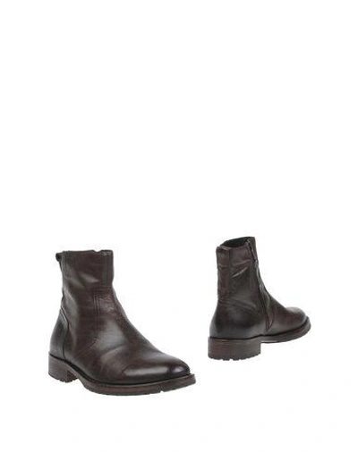 Shop Belstaff Ankle Boots In Dark Brown
