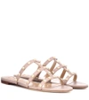 Valentino Garavani  Garavani - Rockstud Leather Slides In Brown