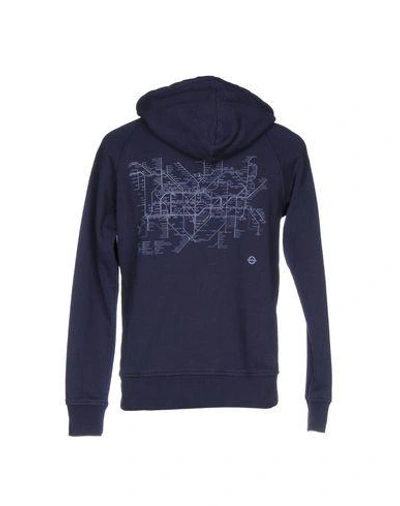 Shop Roundel London Hooded Sweatshirt In Dark Blue