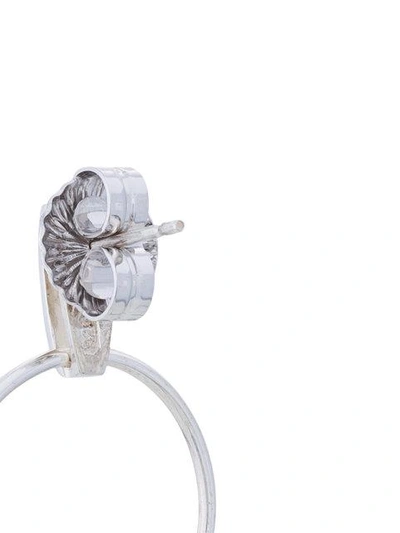 Shop Natasha Schweitzer Double Drop Hoop Earrings In Metallic