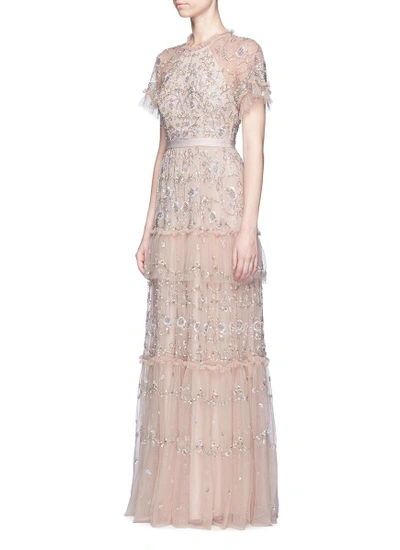 Shop Needle & Thread 'constellation' Floral Embellished Lace Gown