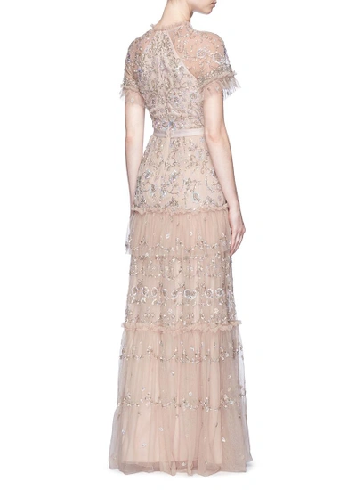 Shop Needle & Thread 'constellation' Floral Embellished Lace Gown