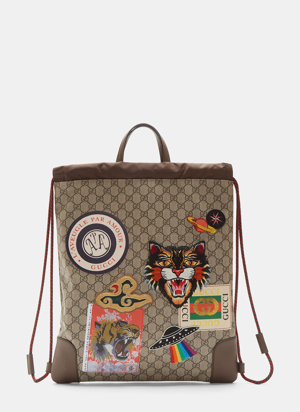 gucci gg supreme drawstring backpack