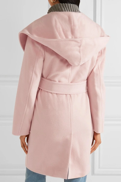 Shop Max Mara Morfeo Hooded Camel Hair Coat