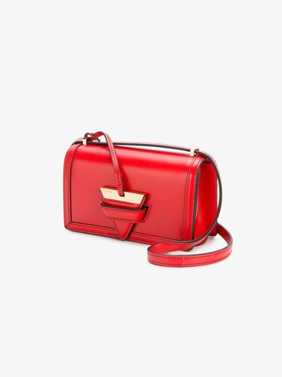 Shop Loewe Red Barcelona Leather Shoulder Bag