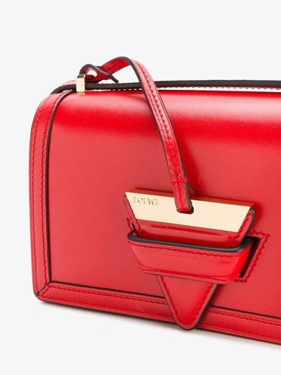 Shop Loewe Red Barcelona Leather Shoulder Bag