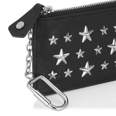 Shop Jimmy Choo Nancy Black Leather Key Holder With Stars