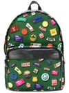 BALLY multicolour Ballymania print backpack,NYLON100%