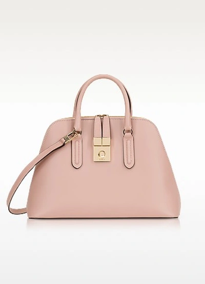 Furla Peggy Leather Tote In Moonstone