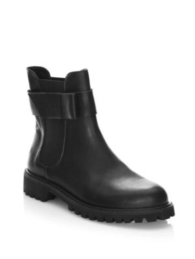 Joie Hollie Leather Chelsea Boots In Black