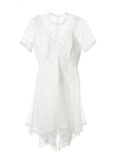 Three Floor Short White Dress