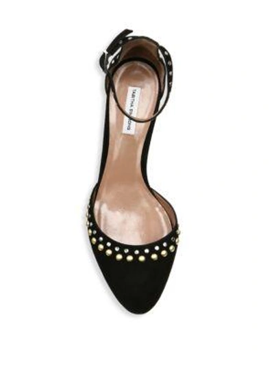 Shop Tabitha Simmons Anais Suede Pumps In Black