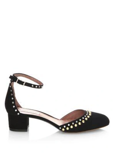 Shop Tabitha Simmons Anais Suede Pumps In Black