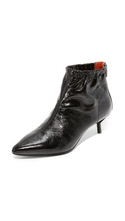 3.1 Phillip Lim / フィリップ リム Blitz Ruched Textured-leather Ankle Boots In Black