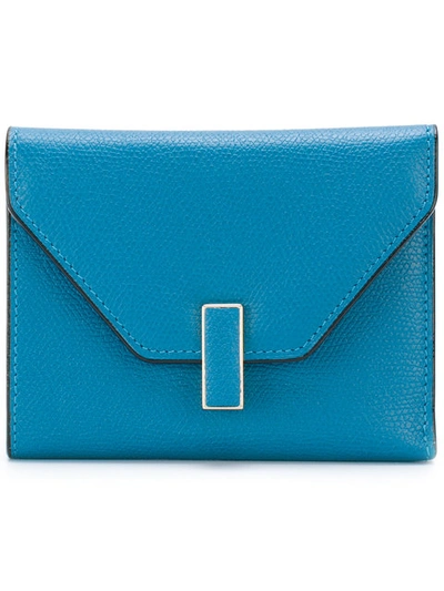 Valextra Iside Fold Wallet - Blue